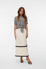 Vero Moda Top camiseiro com la&ccedil;ada Cinzento