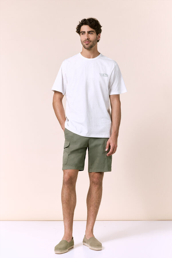 OOTO T-shirt com logo &agrave; frente e atr&aacute;s Branco