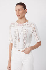 Cortefiel Lace top White