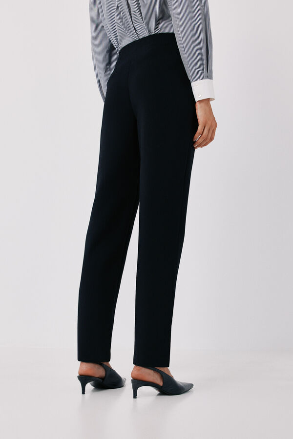 Cortefiel Slim fit tailored trousers Black