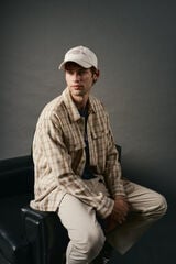 OOTO Sobrecamisa de cuadros Beige