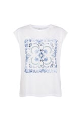 Cortefiel Printed T-shirt Printed blue