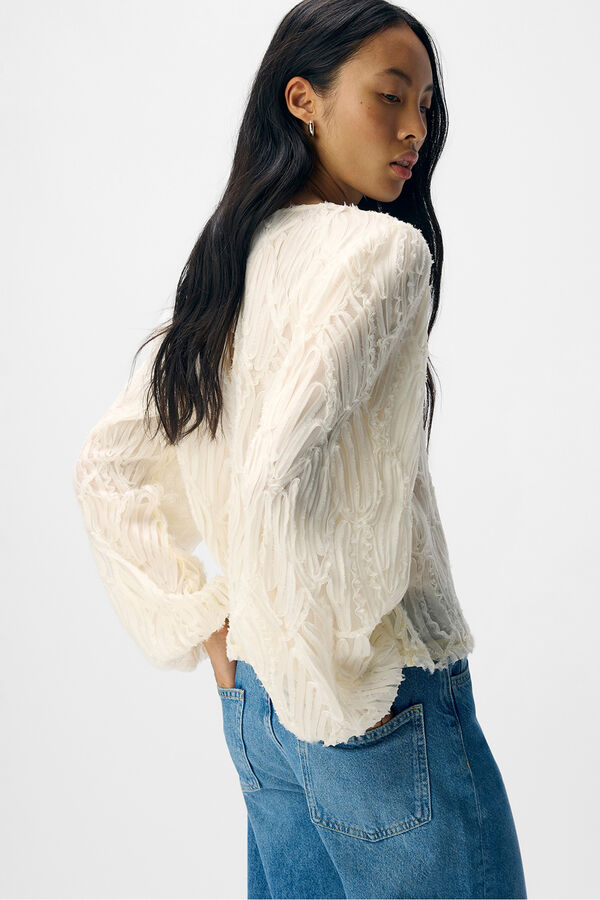 Object Blusa de tecido texturizado Branco