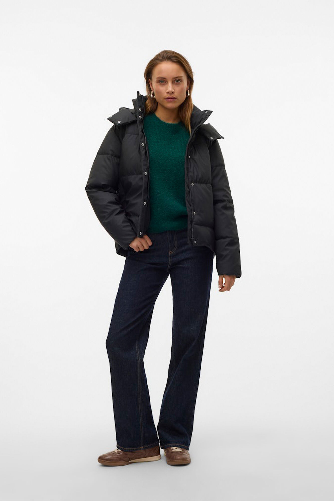 Vero Moda Sobretudo curto acolchoado encerado