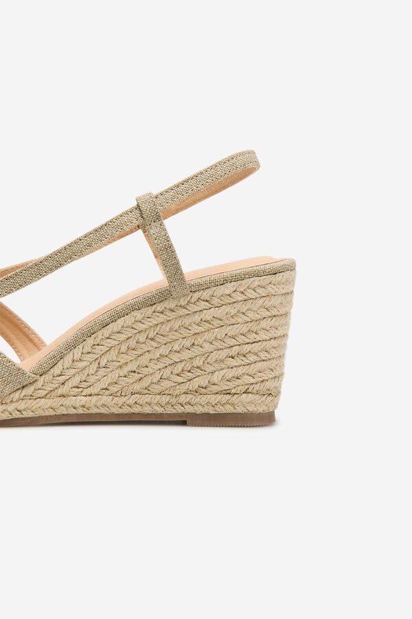 Cortefiel Espadrille wedge sandal Beige