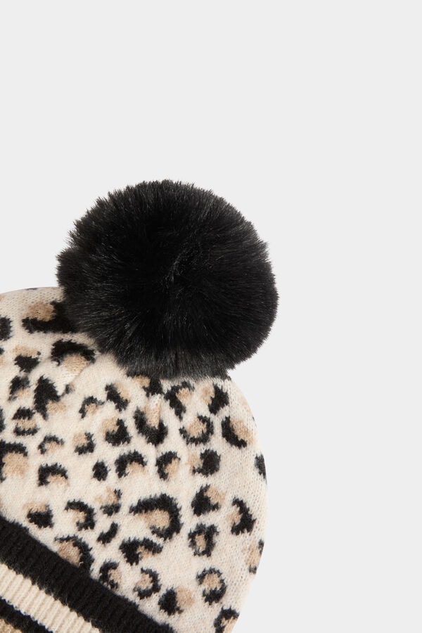 Morgan Boné com estampado de leopardo Multicolorido