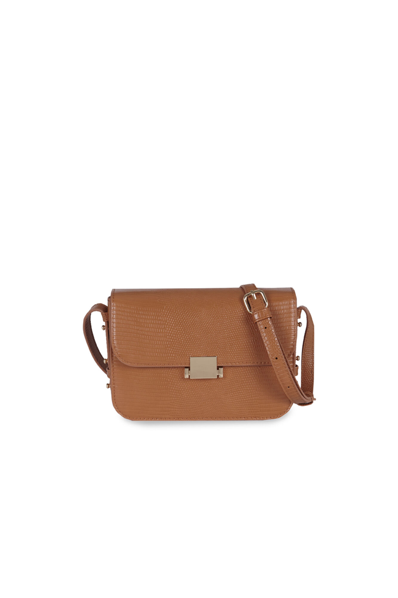 Mock croc crossbody bag