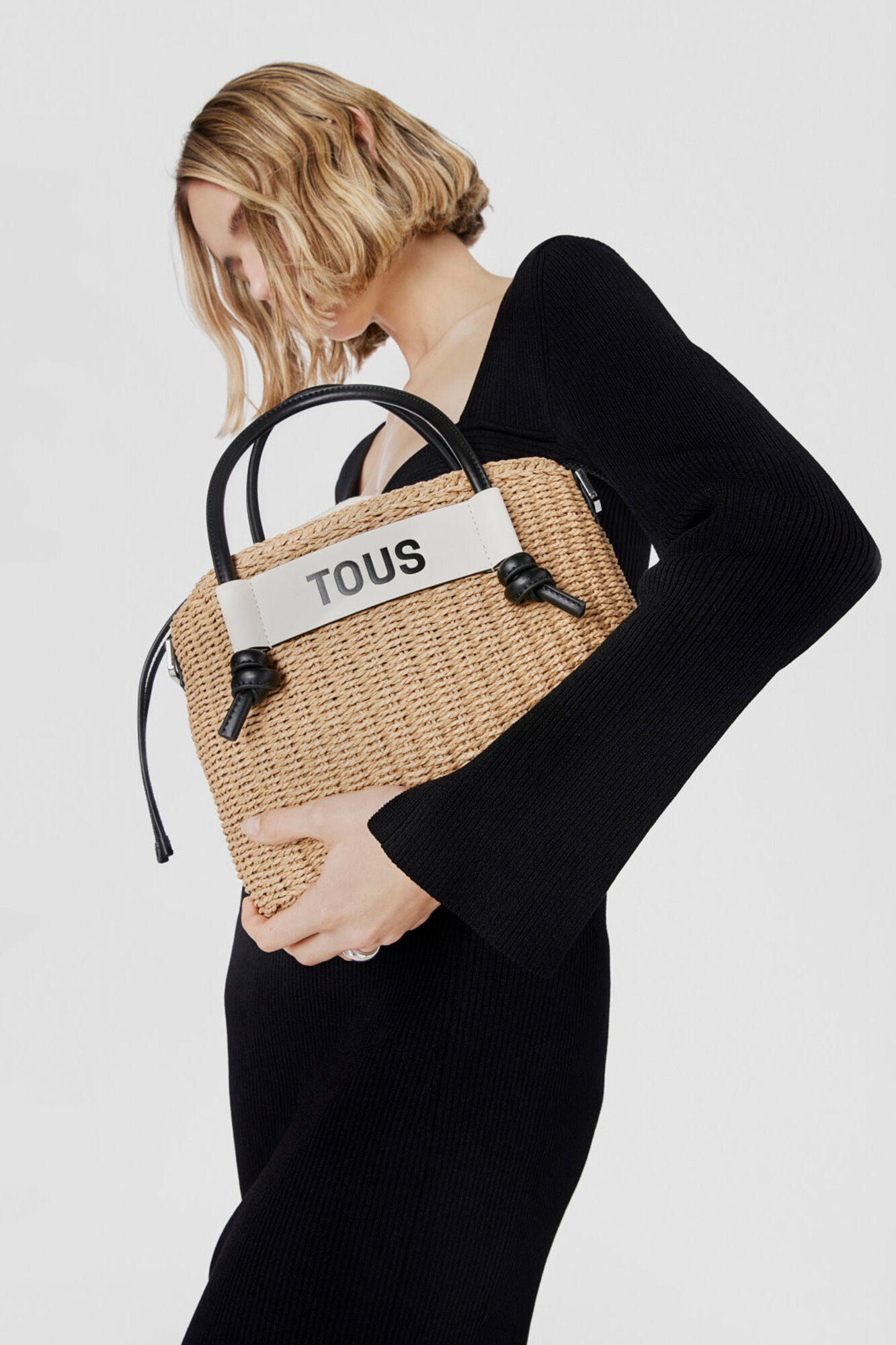 Capazo mediano beige Scoubidou Bolsos de mujer Cortefiel