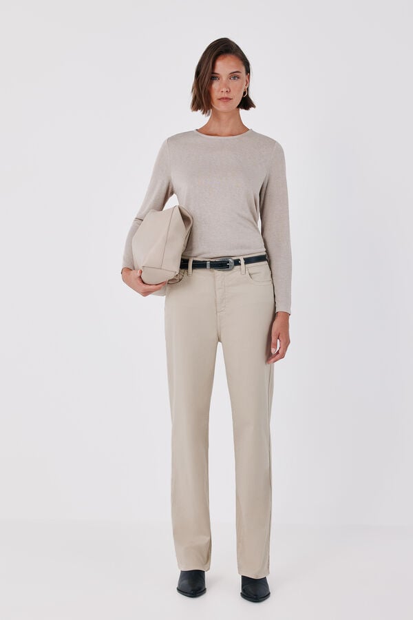 Cortefiel Sensational straight jeans Ivory