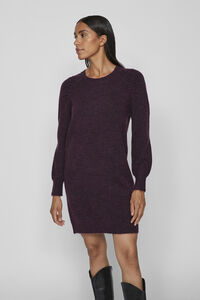 Cortefiel Jersey-knit dress with long sleeves Pink
