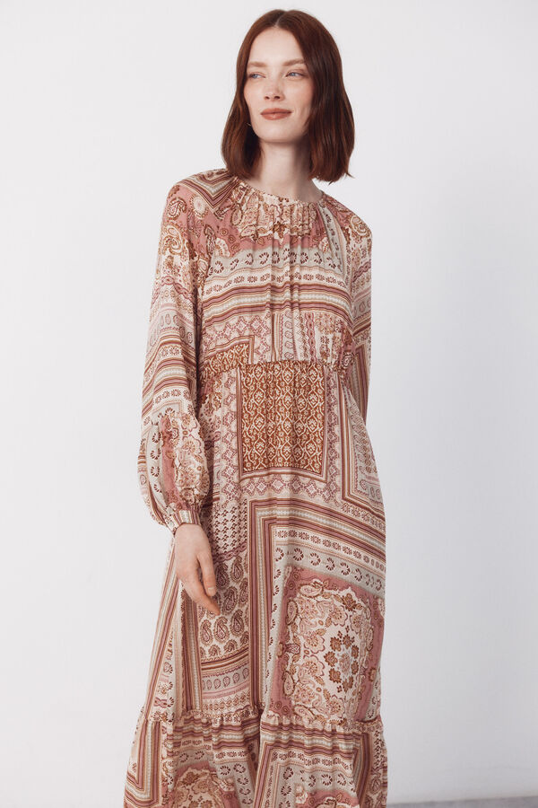 Cortefiel Printed dress Printed purple