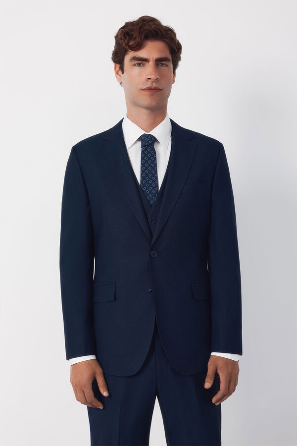 Cortefiel Americana traje estructura Serie XXI Azul marino