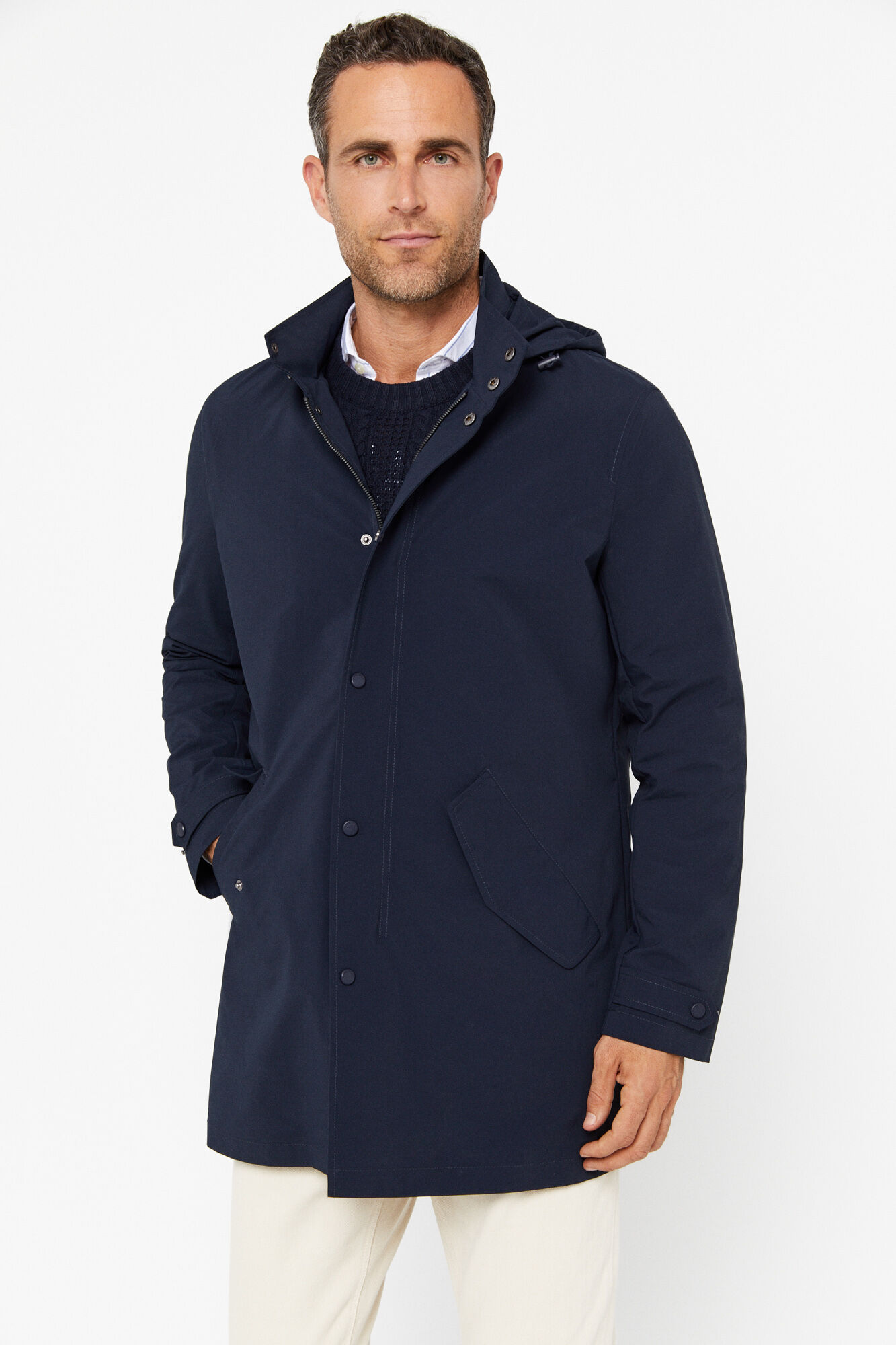 Hooded raincoat