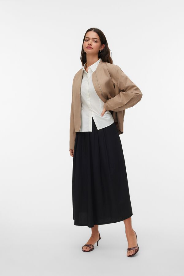 Vero Moda Blus&atilde;o de risca de giz Castanho