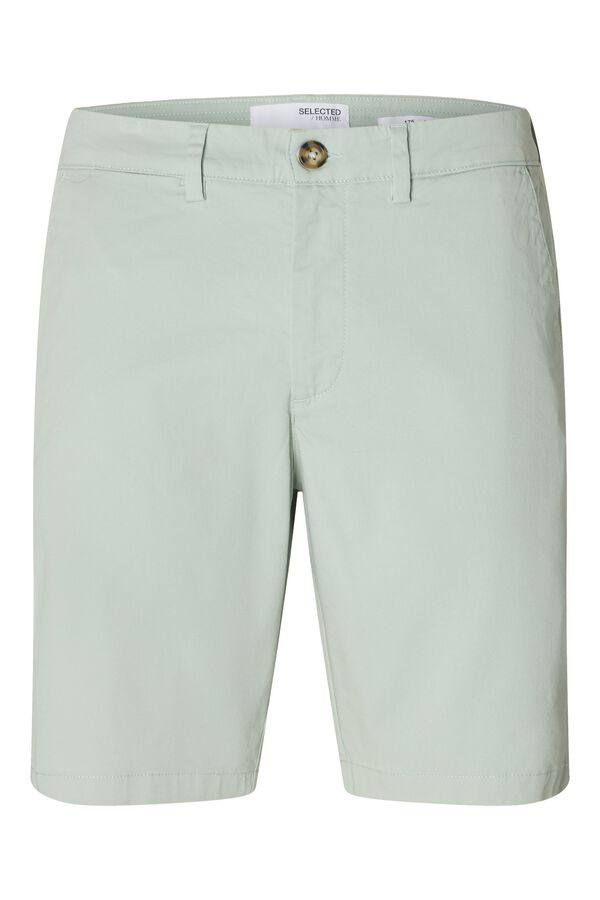 Selected Chino Bermuda shorts Kaki