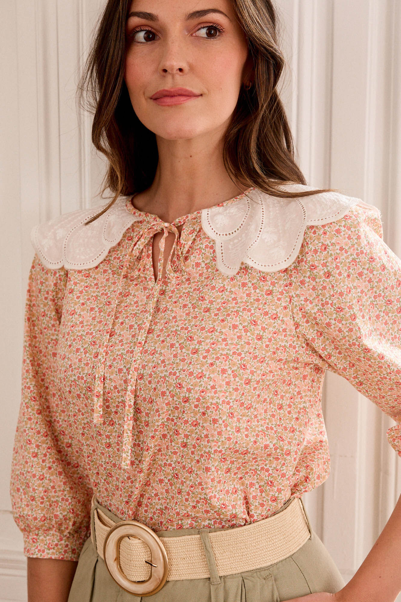 Blusa cuello bebe outlet
