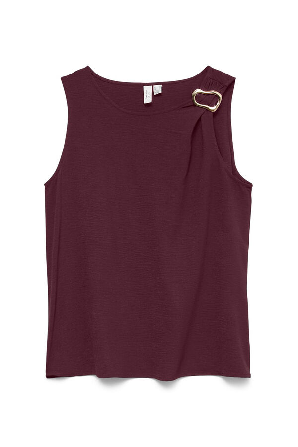 Vero Moda Top sin mangas detalle hebilla Morado