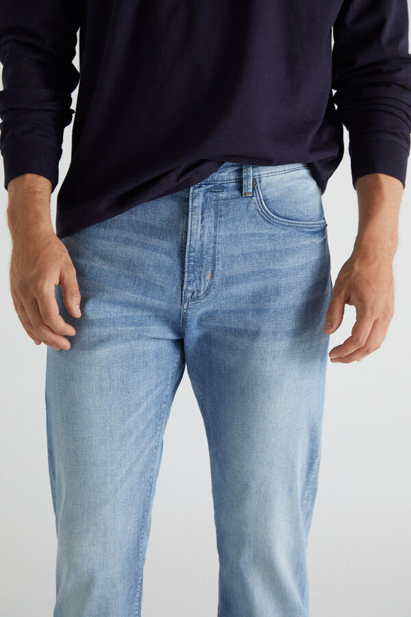 Cortefiel Jeans leves regular clara Azul