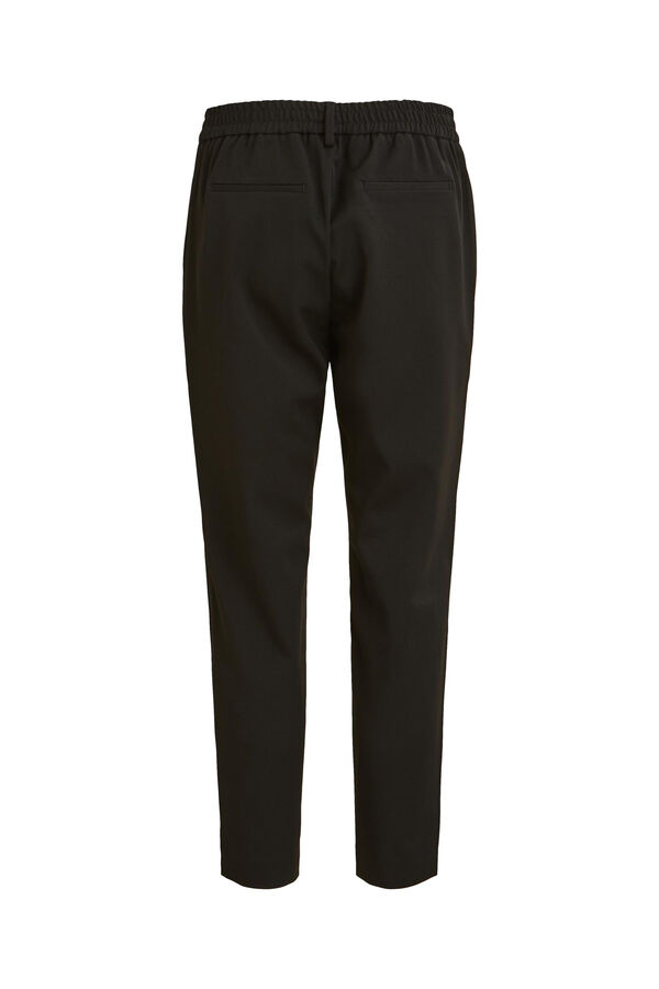 Cortefiel Straight trousers Black