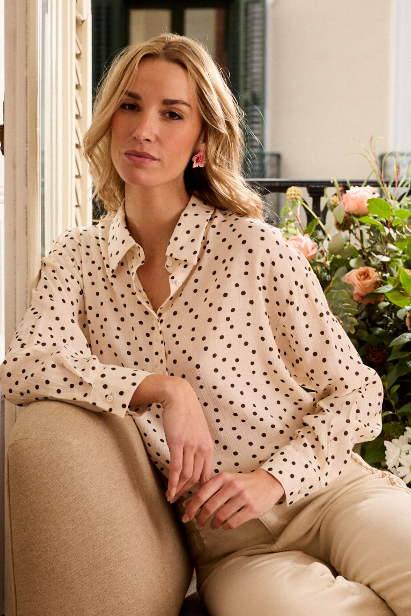 Pol&iacute;n Et Moi Camisa de bolinhas Mireya