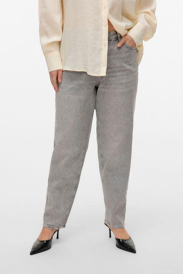 Vero Moda Curve Calça jeans plus size para mamãe Cinzento