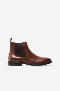 Cortefiel Leather Chelsea boot Dark brown