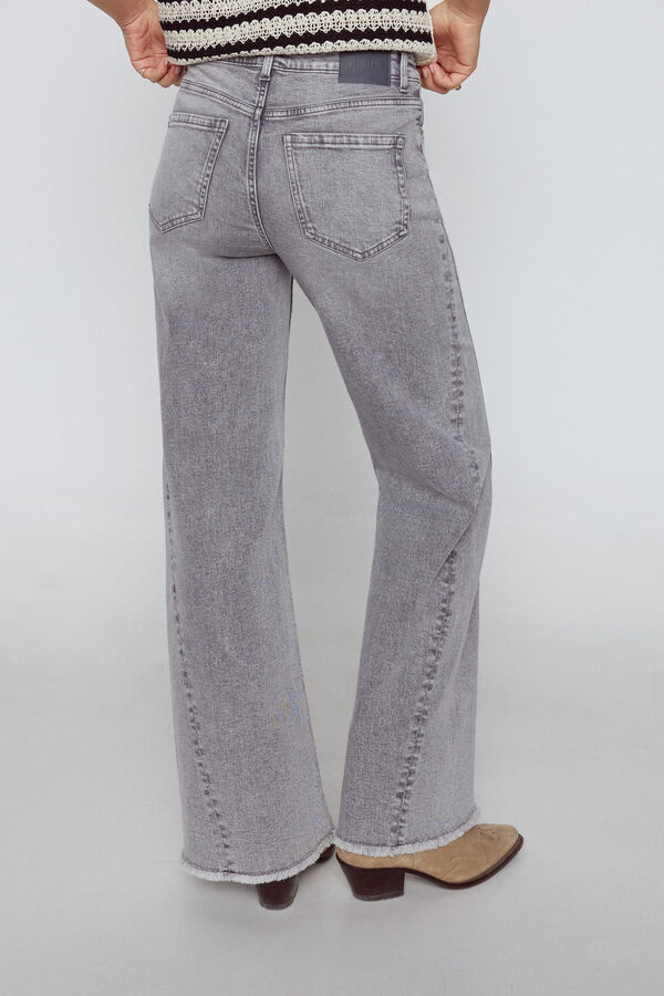 Cortefiel Grey jeans with side slits Grey