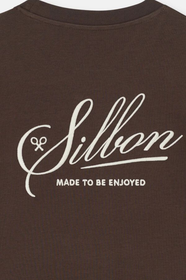 Silbon Embroidered T-shirt Silbon Dark brown