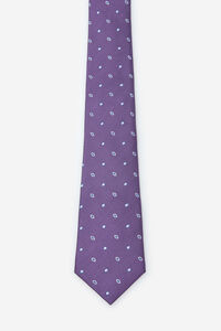 Cortefiel Natural silk tie Purple
