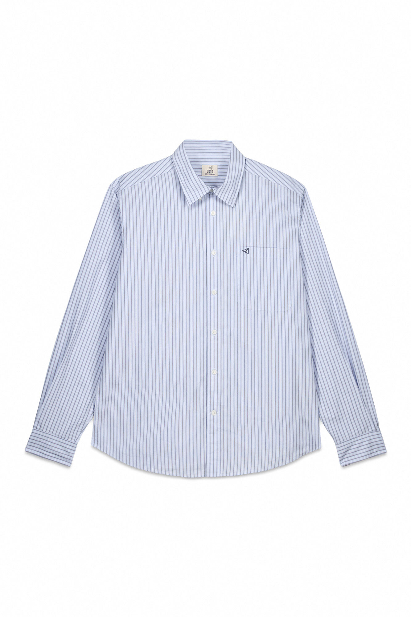 OOTO Camisa rayas popel&iacute;n manga larga