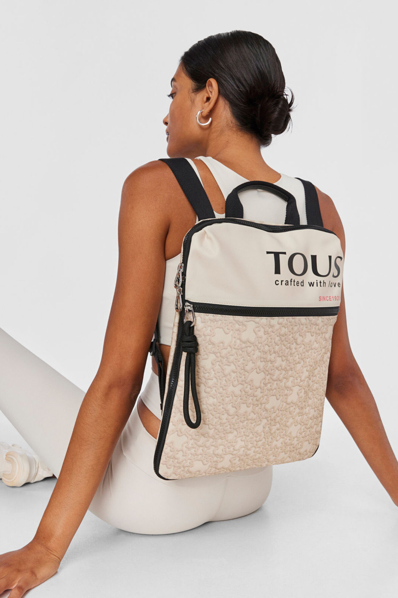 Kaos Mini Evolution Nylon beige backpack