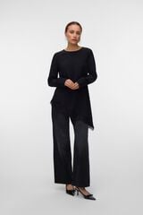 Vero Moda Top assim&eacute;trico com renda Preto