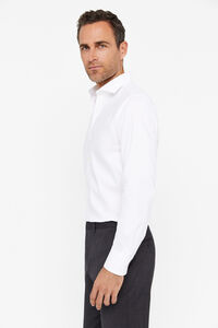 Cortefiel Easy-iron textured dress shirt White