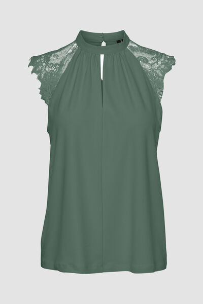 Cortefiel Lace top Green
