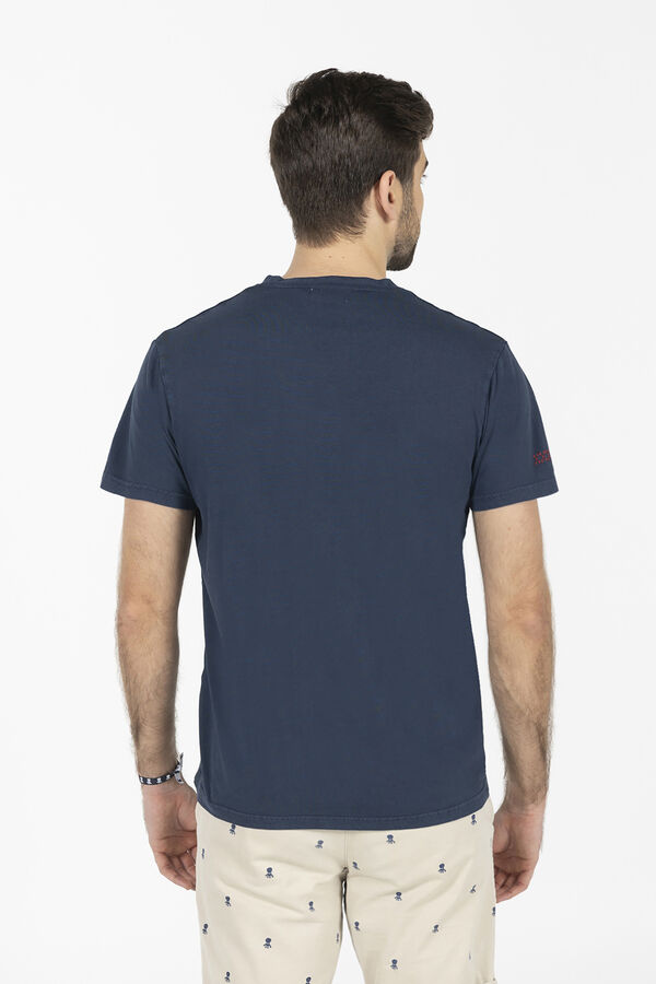 Cortefiel Camiseta basic logo Azul marino