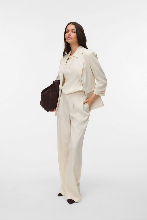 Vero Moda Cal&ccedil;as compridas de vestir Tostado