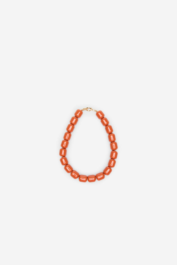 Cortefiel Colored resin necklace Orange