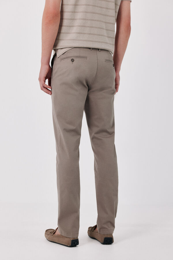 Cortefiel Lightweight slim chinos Brown