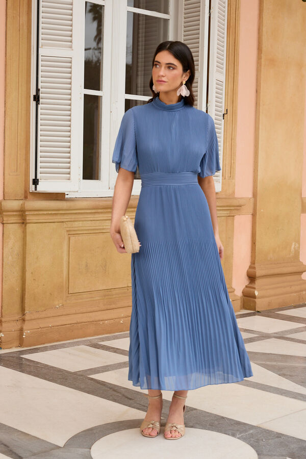 Pol&iacute;n Et Moi Vestido de convidada Elena Azul