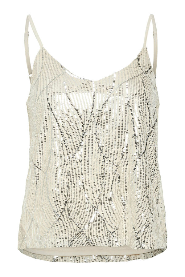 Vero Moda Top lentejuelas Gris