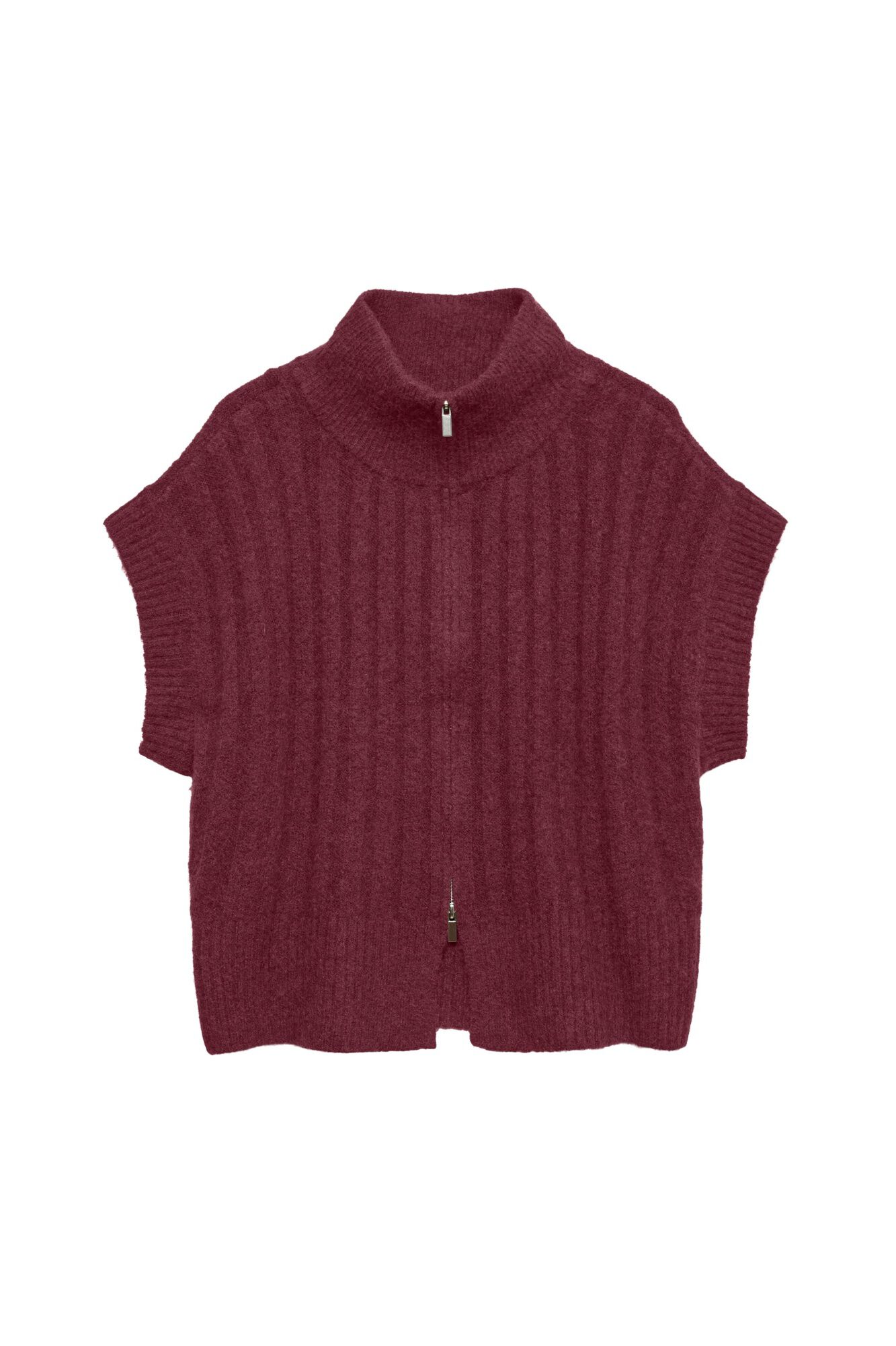 Vero Moda Curve Colete de malha com fecho-&eacute;clair