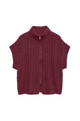 Vero Moda Curve Colete de malha com fecho-&eacute;clair Granada