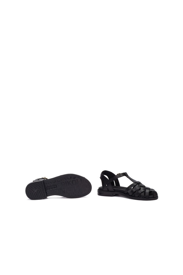 Pikolinos Women's flat buckle sandals Black
