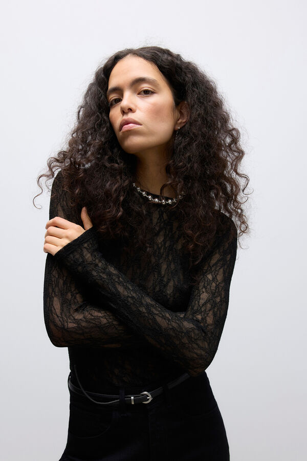 Vero Moda T-shirt de renda Preto