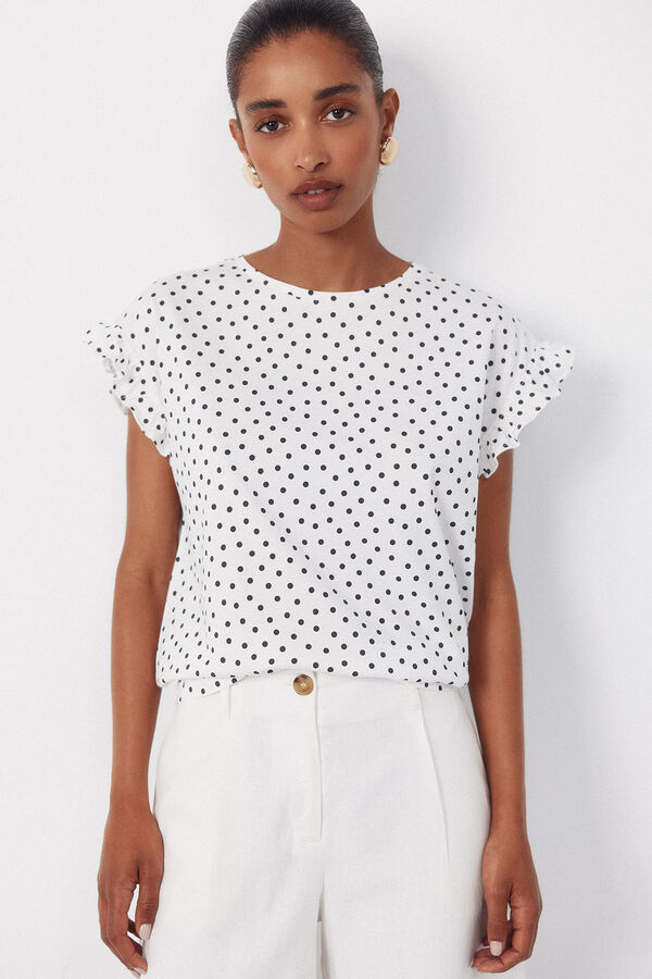 Cortefiel Camisola b&aacute;sica folho Impress&atilde;o