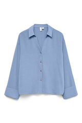 Vero Moda Camisa de manga comprida com botões dourados Azul