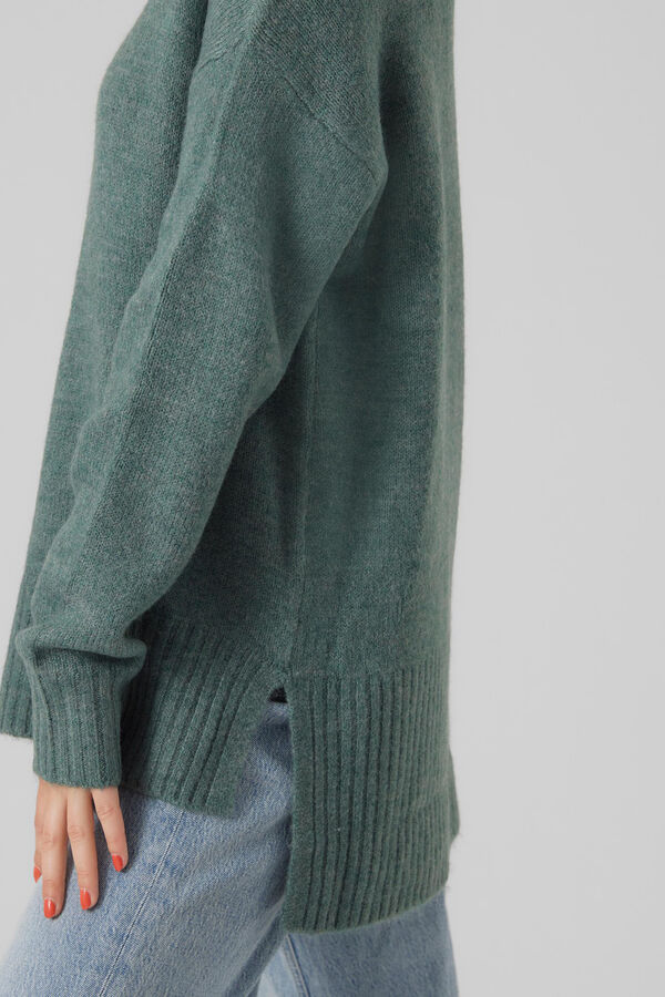 Vero Moda Women's oversize mock turtleneck jumper Green