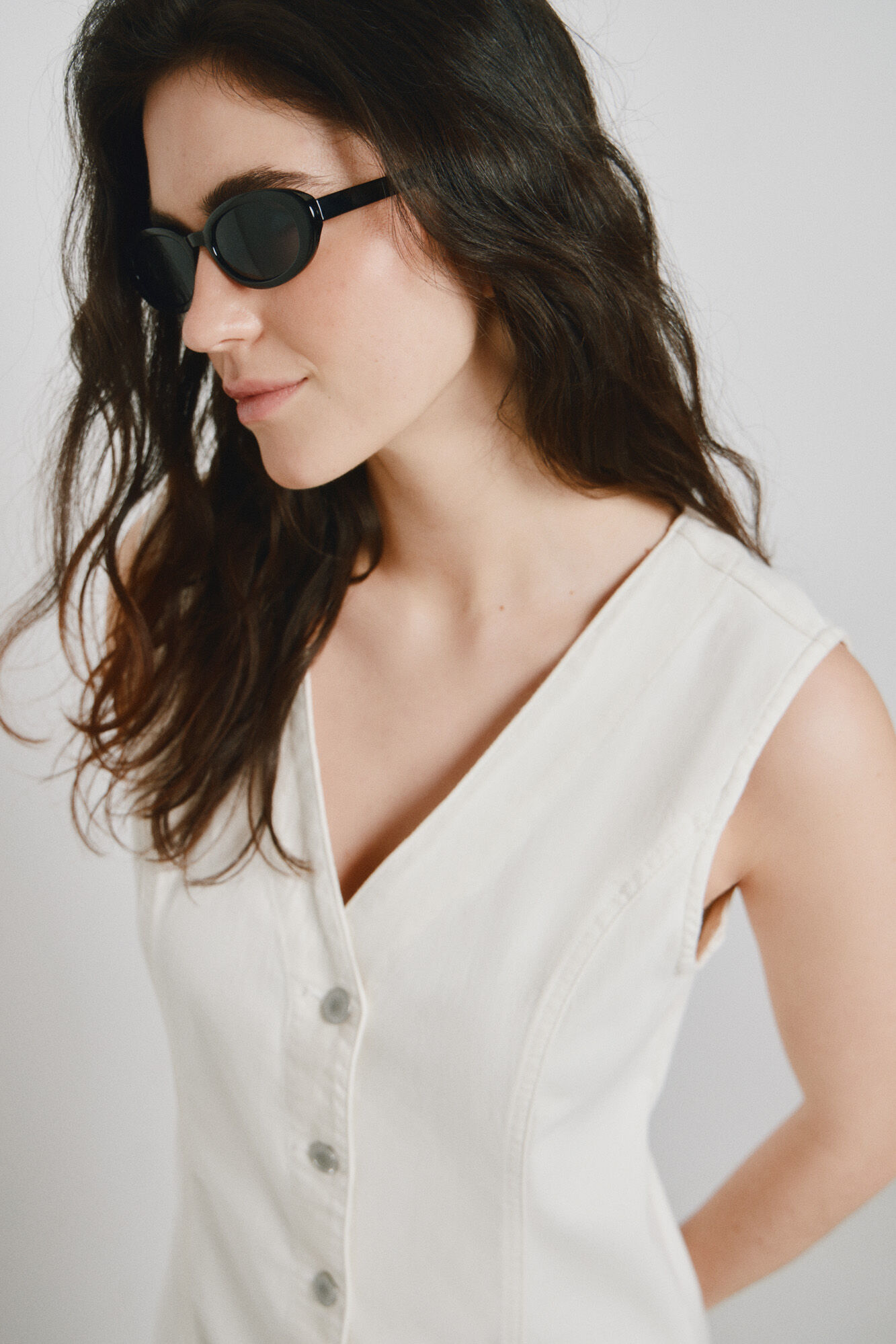 Vero Moda Vestido curto em denim