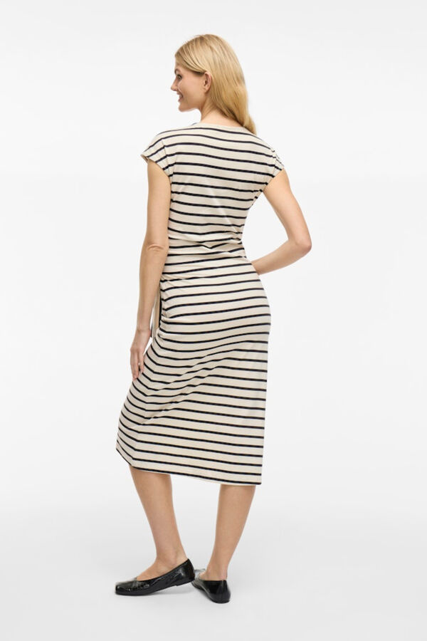 Vila Organic cotton midi dress Printed white