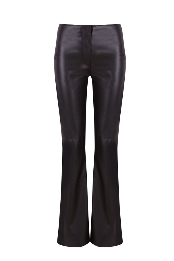 Slowlove Calças de símile pele. Preto